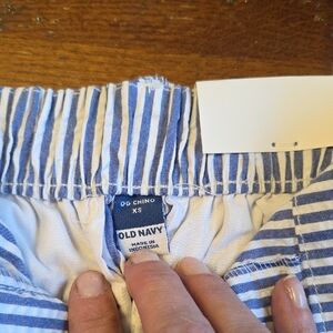 Old Navy Blue and White Chino Shorts